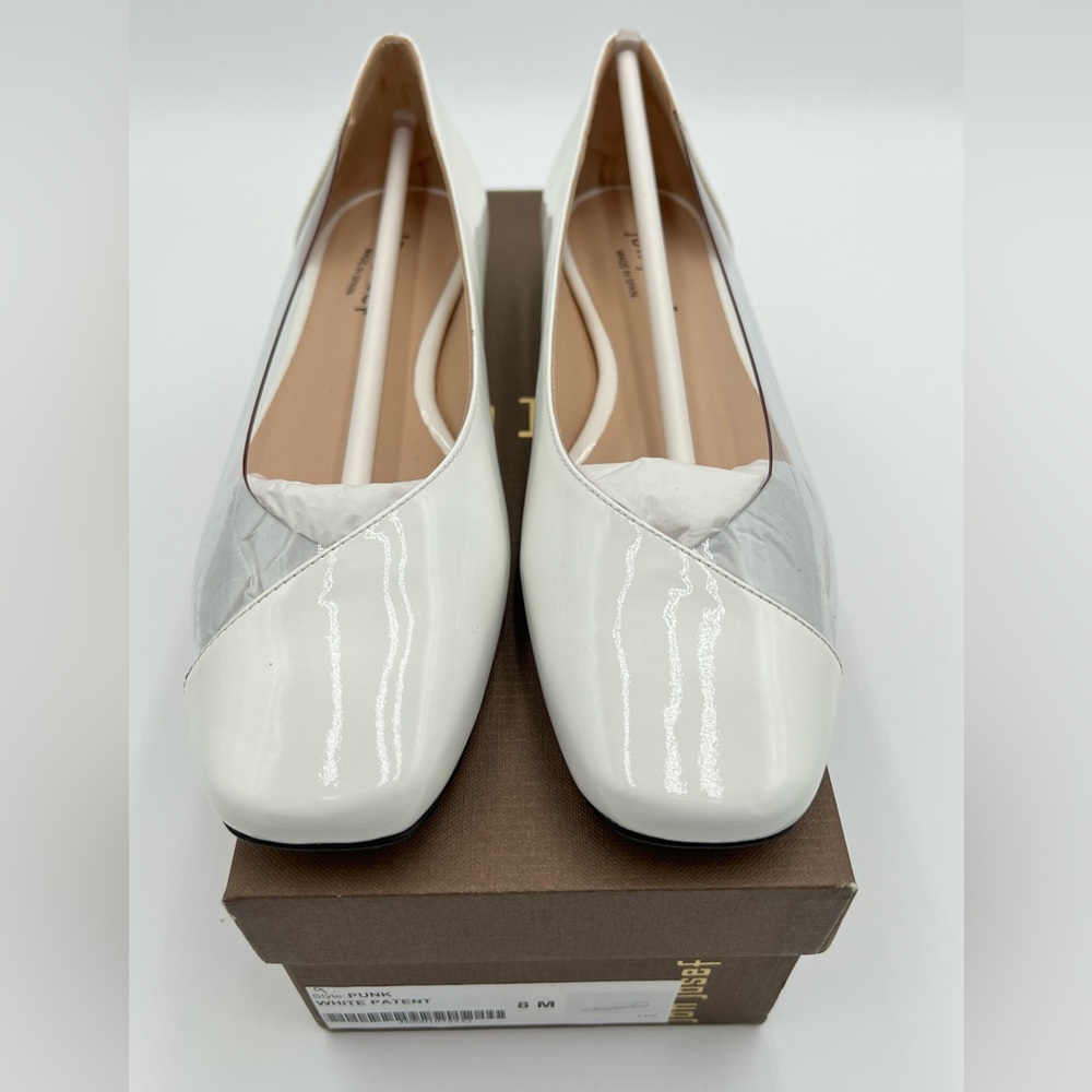 Jon Joseph - Punk White Patent Flats